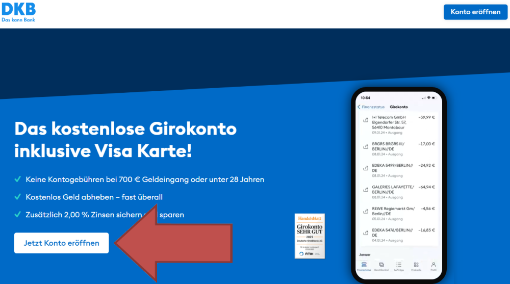 Zweitkonto DKB Antrag